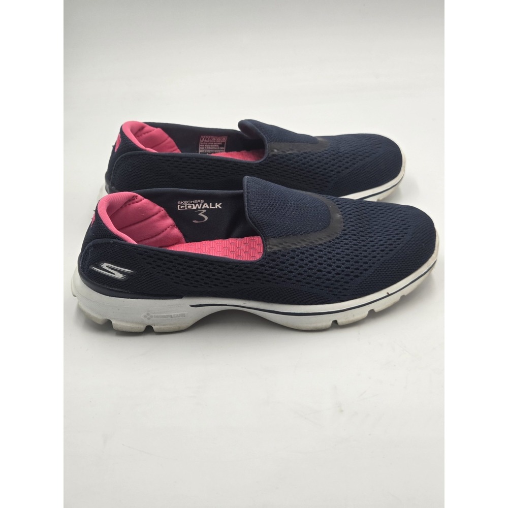 Skechers Go Walk Womens 6 Med Slip On Sneakers Shoes 13947 Navy Blue Walking